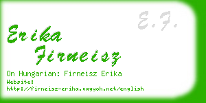 erika firneisz business card